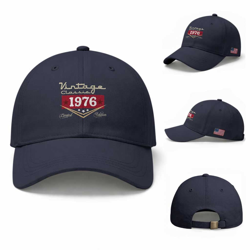 Vintage Classic 1976 Limited Edition Baseball Cap Luxury Retro Milestone Birthday