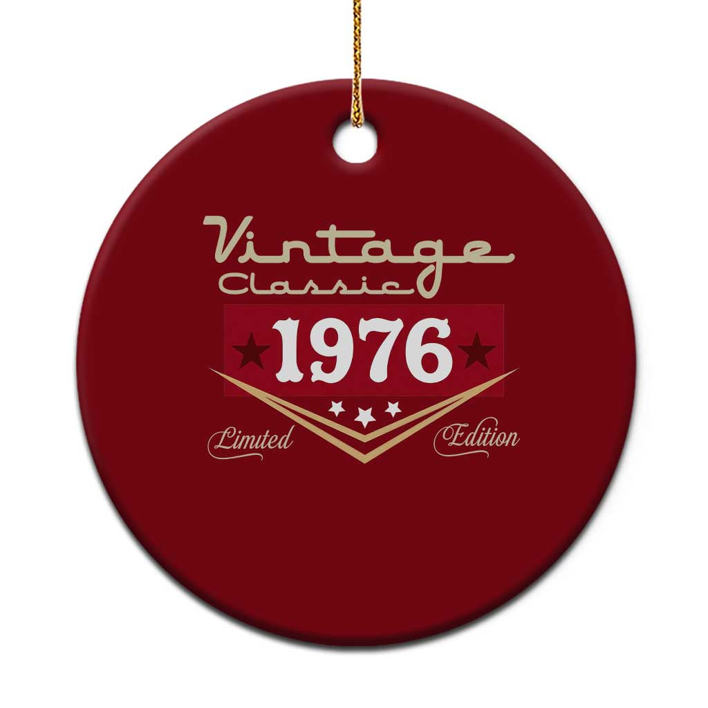 Vintage Classic 1976 Limited Edition Ceramic Ornament Luxury Retro Milestone Birthday