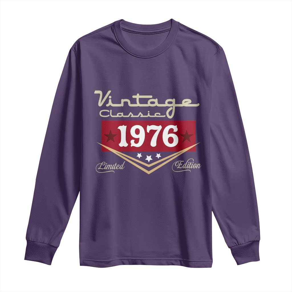 Vintage Classic 1976 Limited Edition Long Sleeve Shirt Luxury Retro Milestone Birthday