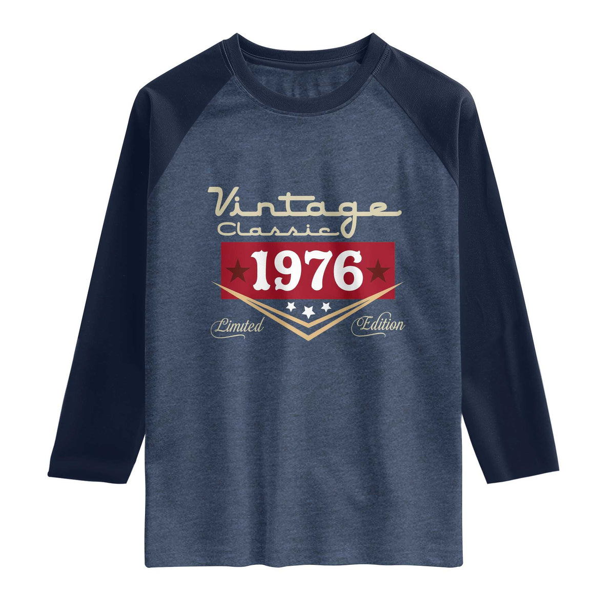 Vintage Classic 1976 Limited Edition Raglan Shirt Luxury Retro Milestone Birthday