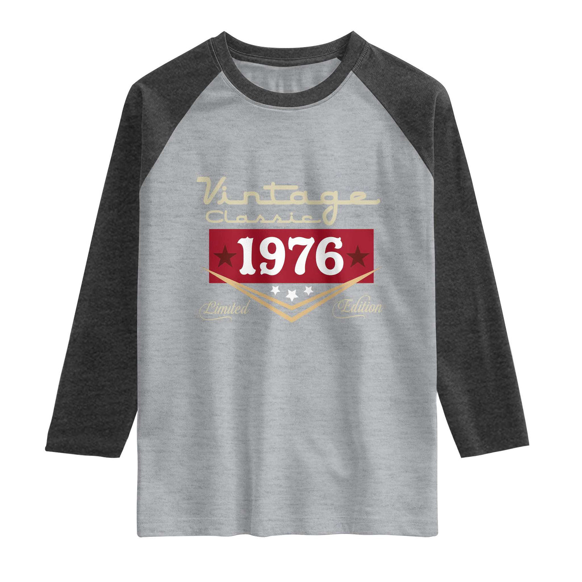 Vintage Classic 1976 Limited Edition Raglan Shirt Luxury Retro Milestone Birthday