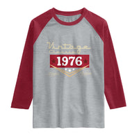 Vintage Classic 1976 Limited Edition Raglan Shirt Luxury Retro Milestone Birthday