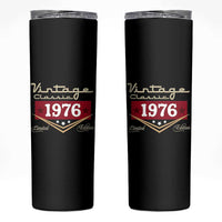 Vintage Classic 1976 Limited Edition Skinny Tumbler Luxury Retro Milestone Birthday