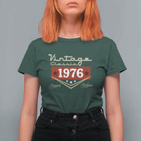 Vintage Classic 1976 Limited Edition T Shirt For Women Luxury Retro Milestone Birthday