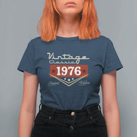 Vintage Classic 1976 Limited Edition T Shirt For Women Luxury Retro Milestone Birthday
