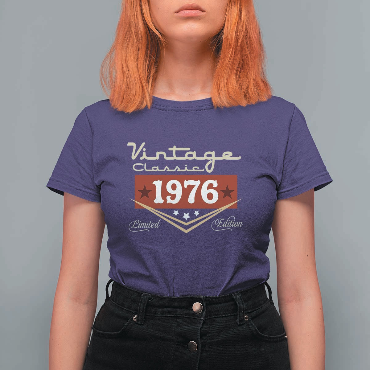 Vintage Classic 1976 Limited Edition T Shirt For Women Luxury Retro Milestone Birthday
