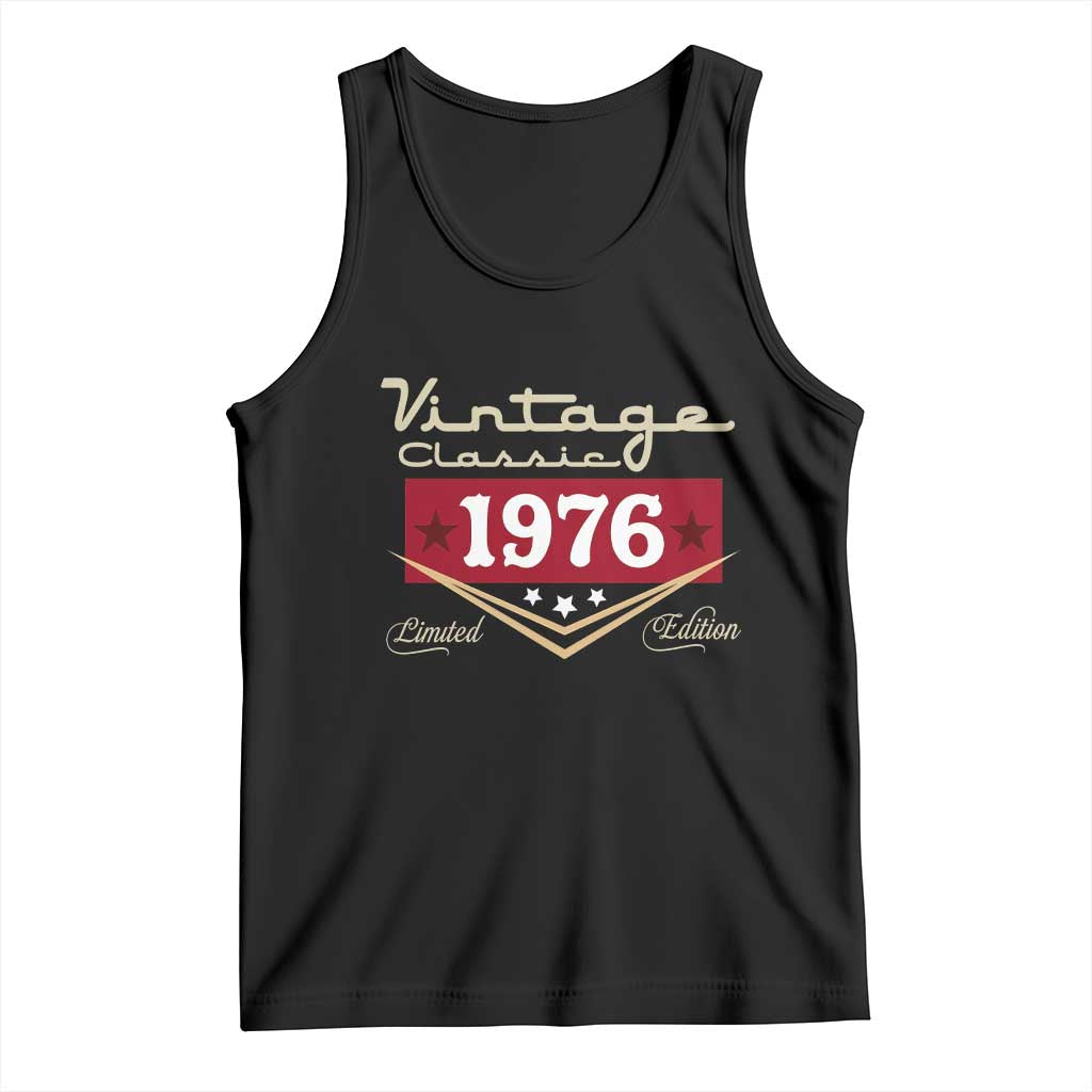 Vintage Classic 1976 Limited Edition Tank Top Luxury Retro Milestone Birthday