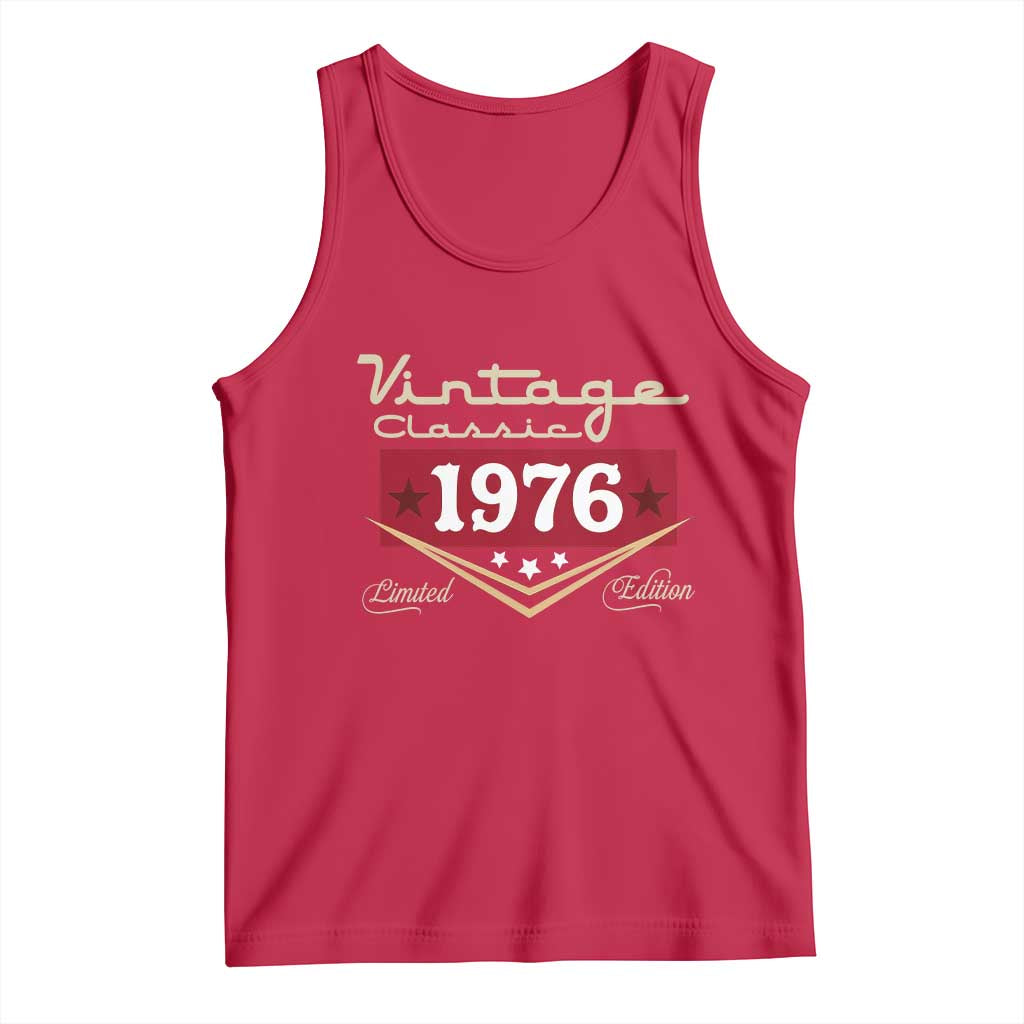 Vintage Classic 1976 Limited Edition Tank Top Luxury Retro Milestone Birthday