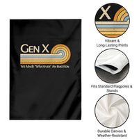 Gen X We Made Whatever An Emotion Garden Flag Vintage Retro 70s Rainbow Graphic
