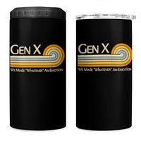 Gen X We Made Whatever An Emotion 4 in 1 Can Cooler Tumbler Vintage Retro 70s Rainbow Graphic