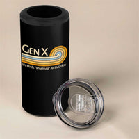 Gen X We Made Whatever An Emotion 4 in 1 Can Cooler Tumbler Vintage Retro 70s Rainbow Graphic
