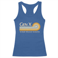 Gen X We Made Whatever An Emotion Racerback Tank Top Vintage Retro 70s Rainbow Graphic
