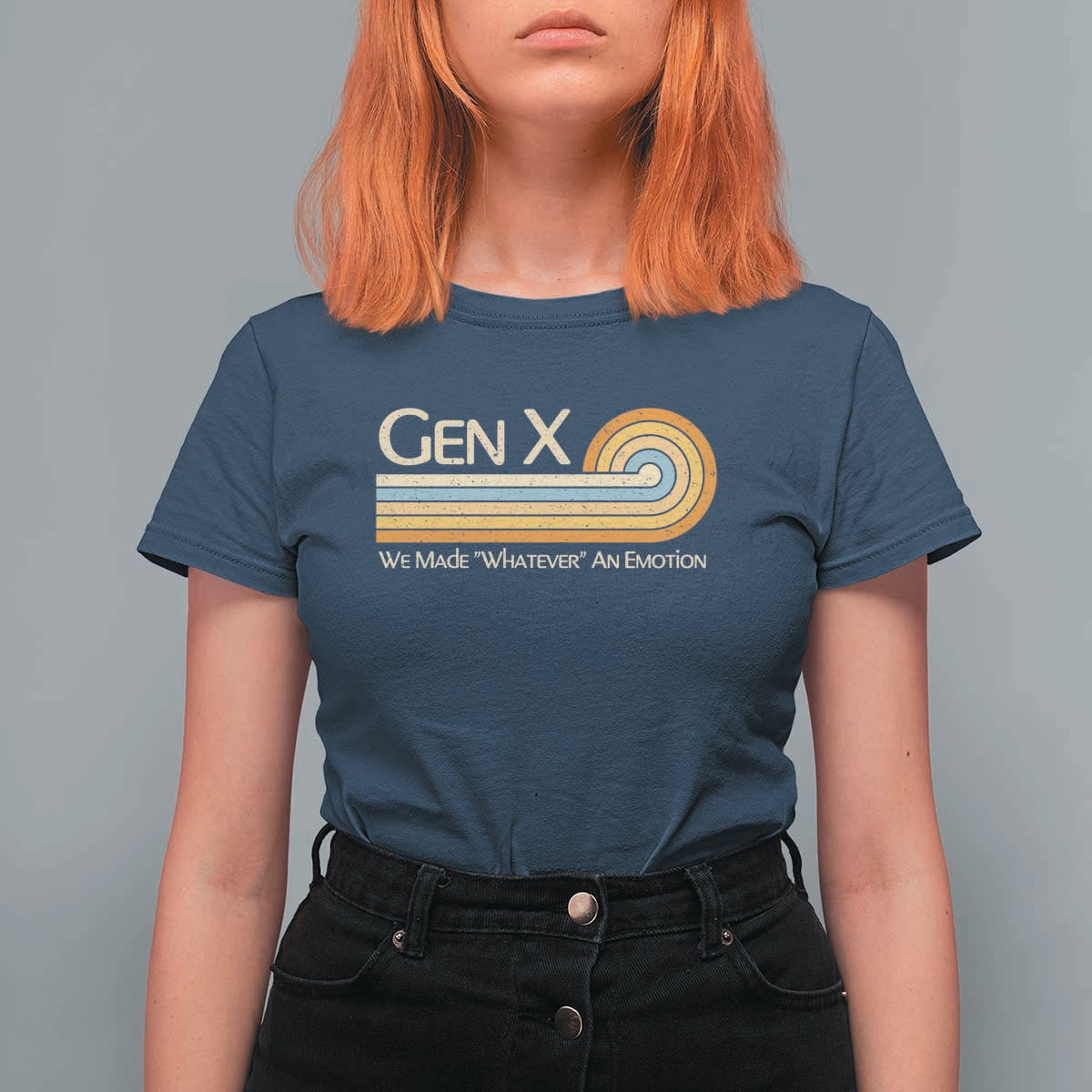 Gen X We Made Whatever An Emotion T Shirt For Women Vintage Retro 70s Rainbow Graphic