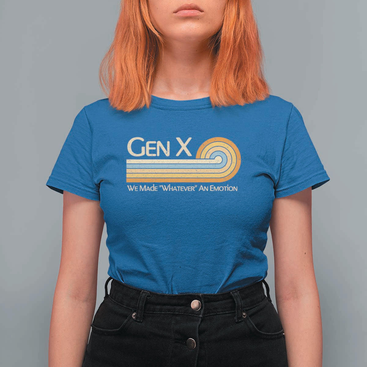 Gen X We Made Whatever An Emotion T Shirt For Women Vintage Retro 70s Rainbow Graphic