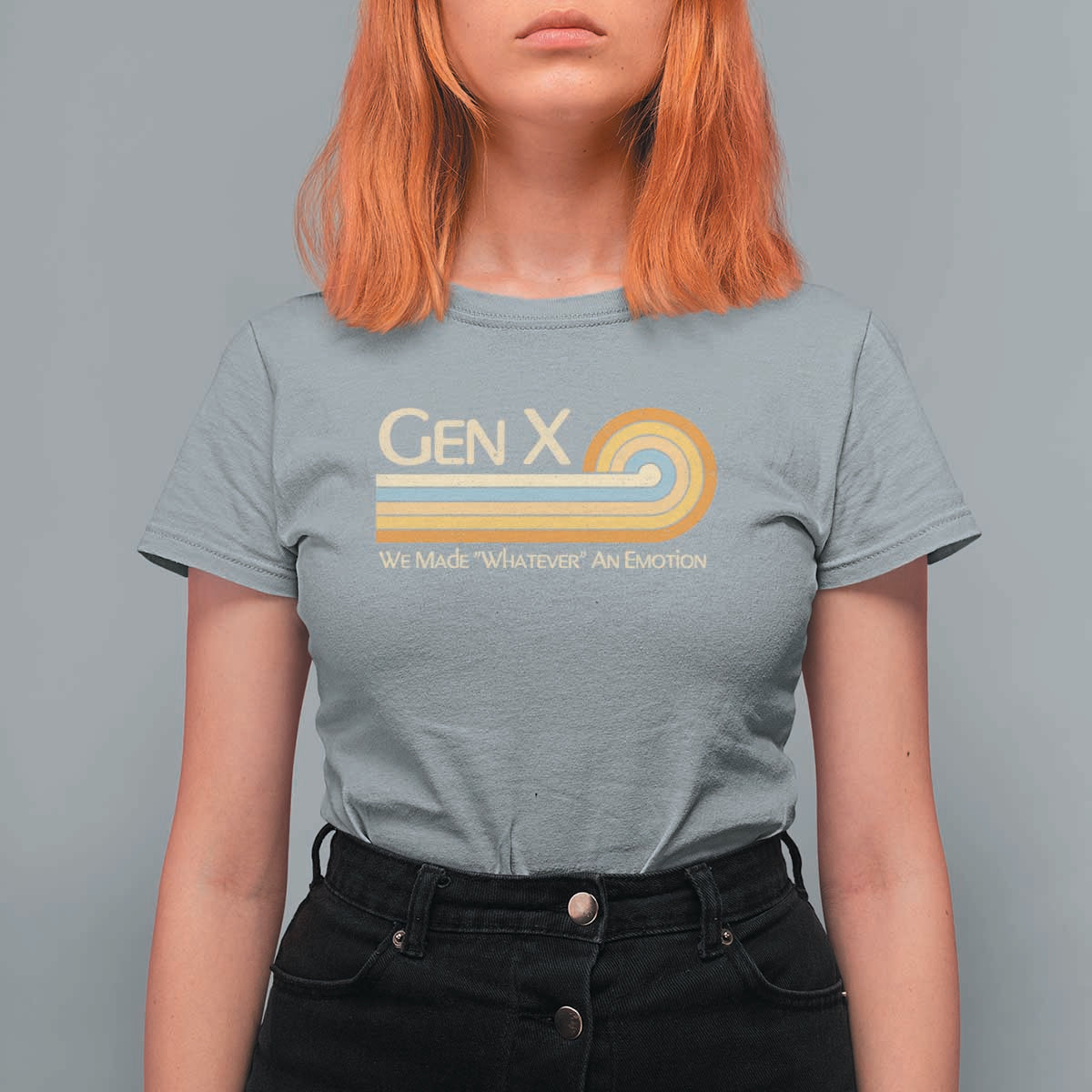 Gen X We Made Whatever An Emotion T Shirt For Women Vintage Retro 70s Rainbow Graphic