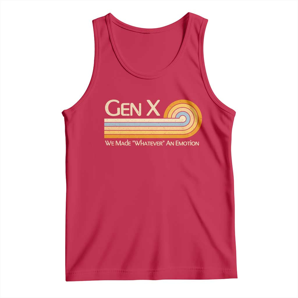 Gen X We Made Whatever An Emotion Tank Top Vintage Retro 70s Rainbow Graphic