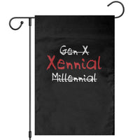 Gen X Xennial Millennial Garden Flag Micro Generation Retro Typography Graphic