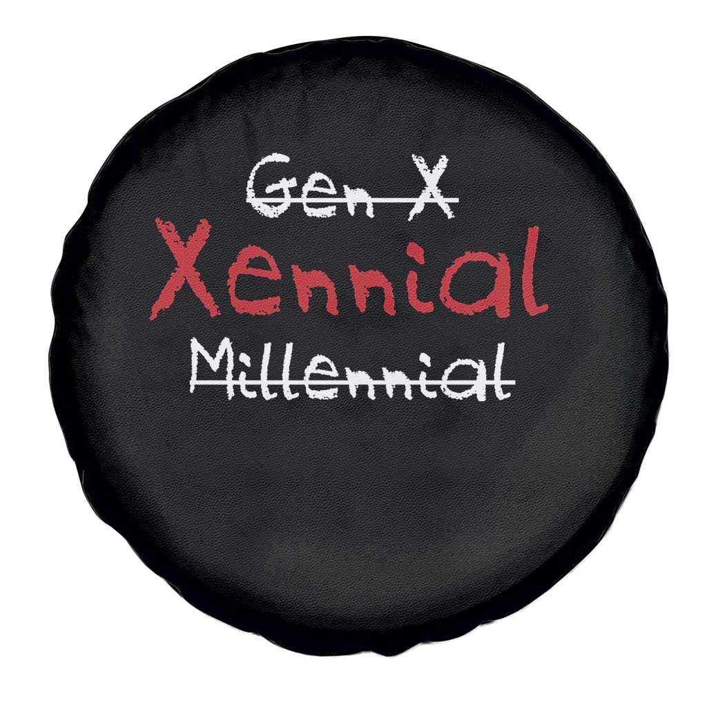 Gen X Xennial Millennial Spare Tire Cover Micro Generation Retro Typography Graphic