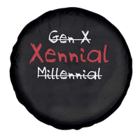 Gen X Xennial Millennial Spare Tire Cover Micro Generation Retro Typography Graphic