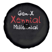 Gen X Xennial Millennial Spare Tire Cover Micro Generation Retro Typography Graphic