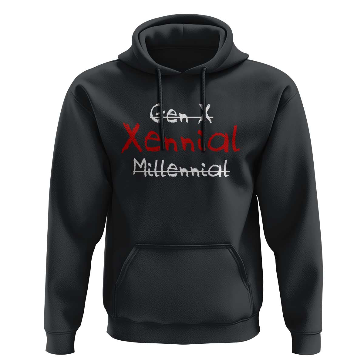 Gen X Xennial Millennial Hoodie Micro Generation Retro Typography Graphic