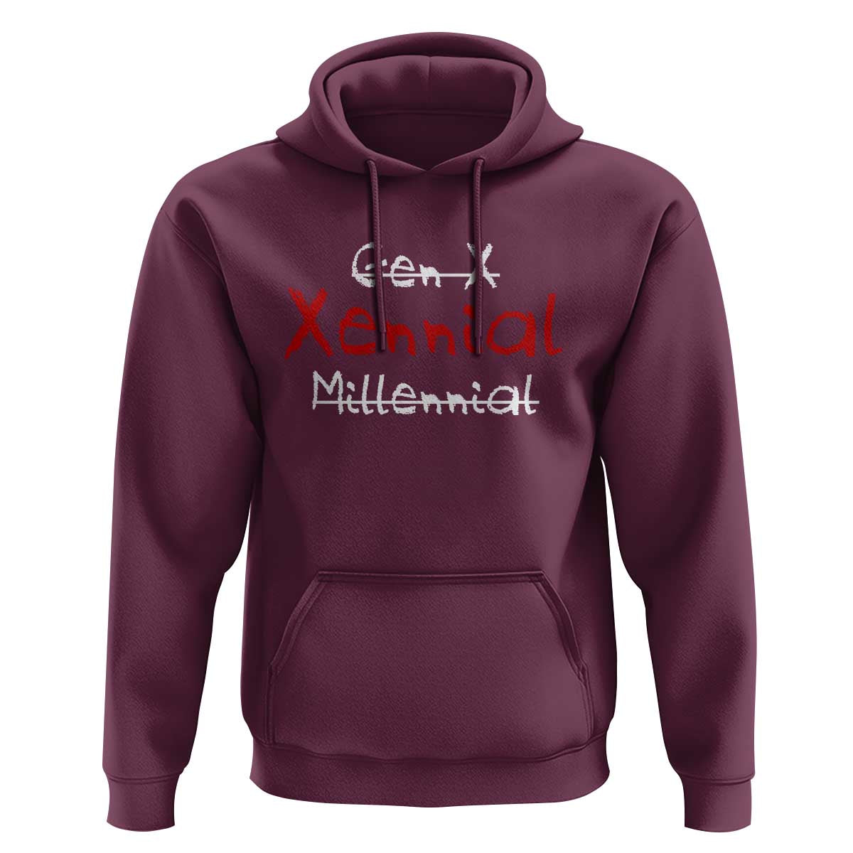Gen X Xennial Millennial Hoodie Micro Generation Retro Typography Graphic