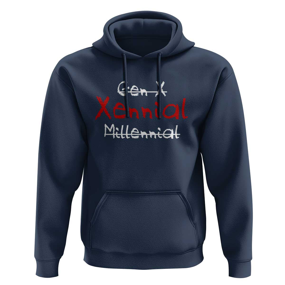 Gen X Xennial Millennial Hoodie Micro Generation Retro Typography Graphic