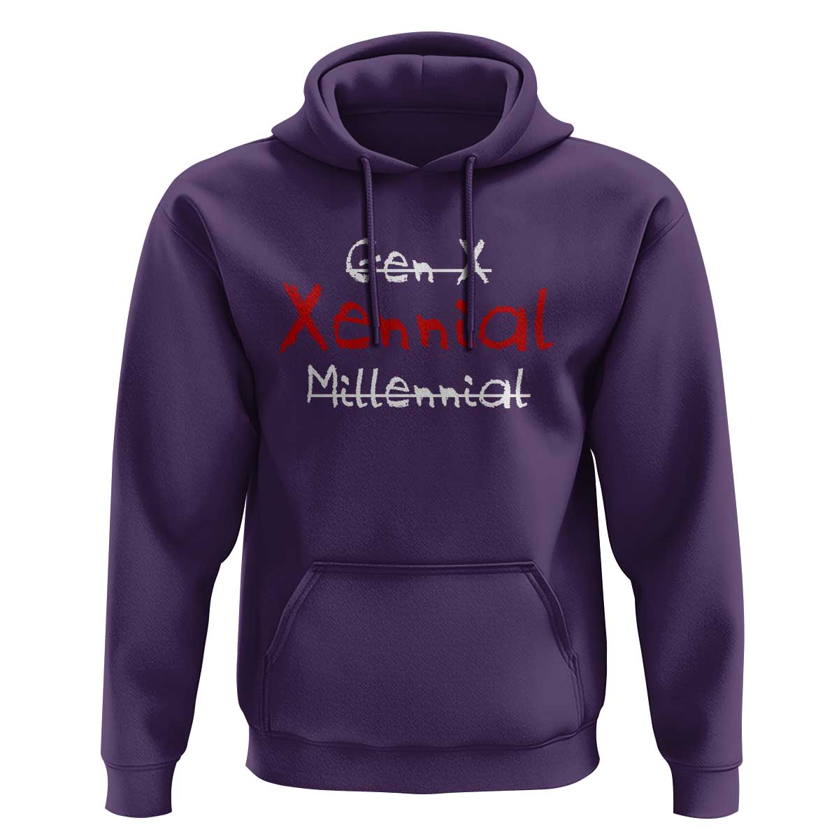 Gen X Xennial Millennial Hoodie Micro Generation Retro Typography Graphic