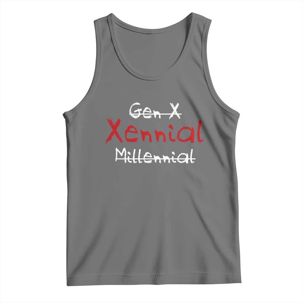 Gen X Xennial Millennial Tank Top Micro Generation Retro Typography Graphic