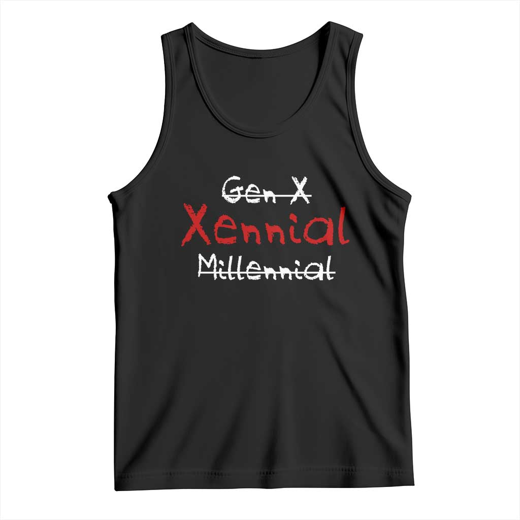 Gen X Xennial Millennial Tank Top Micro Generation Retro Typography Graphic