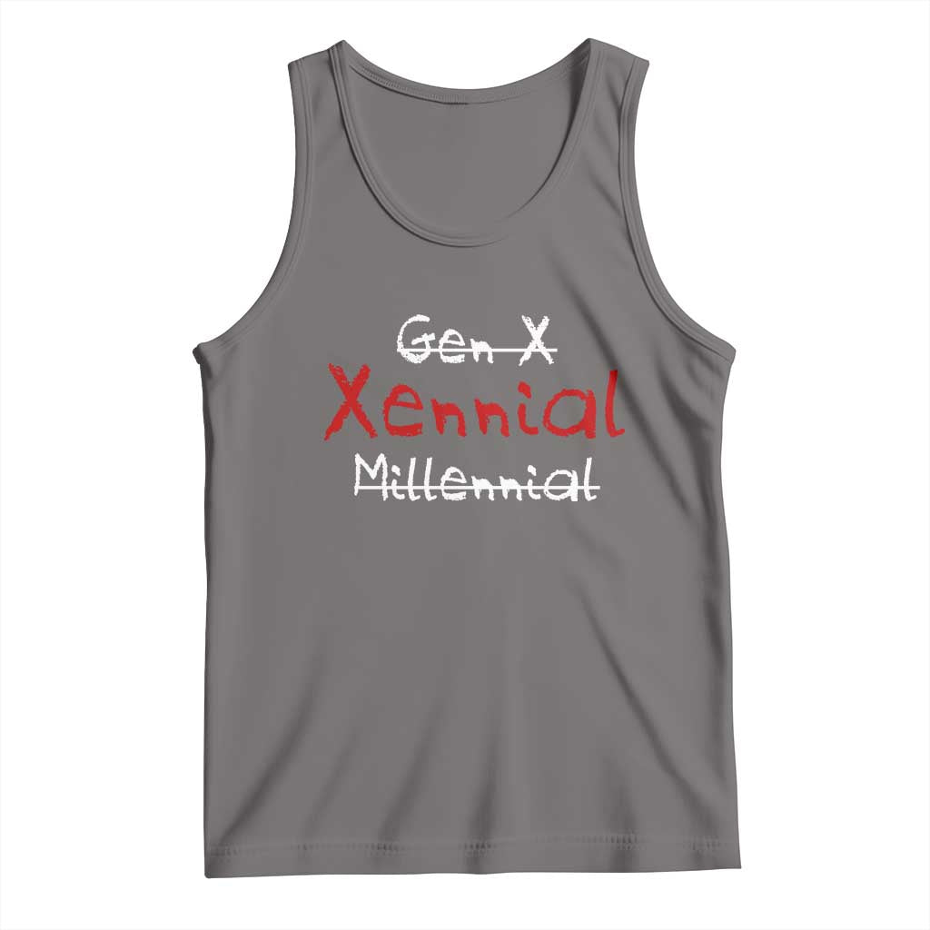 Gen X Xennial Millennial Tank Top Micro Generation Retro Typography Graphic