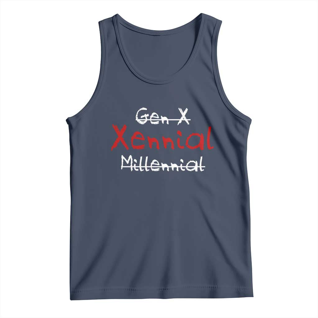 Gen X Xennial Millennial Tank Top Micro Generation Retro Typography Graphic