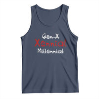 Gen X Xennial Millennial Tank Top Micro Generation Retro Typography Graphic
