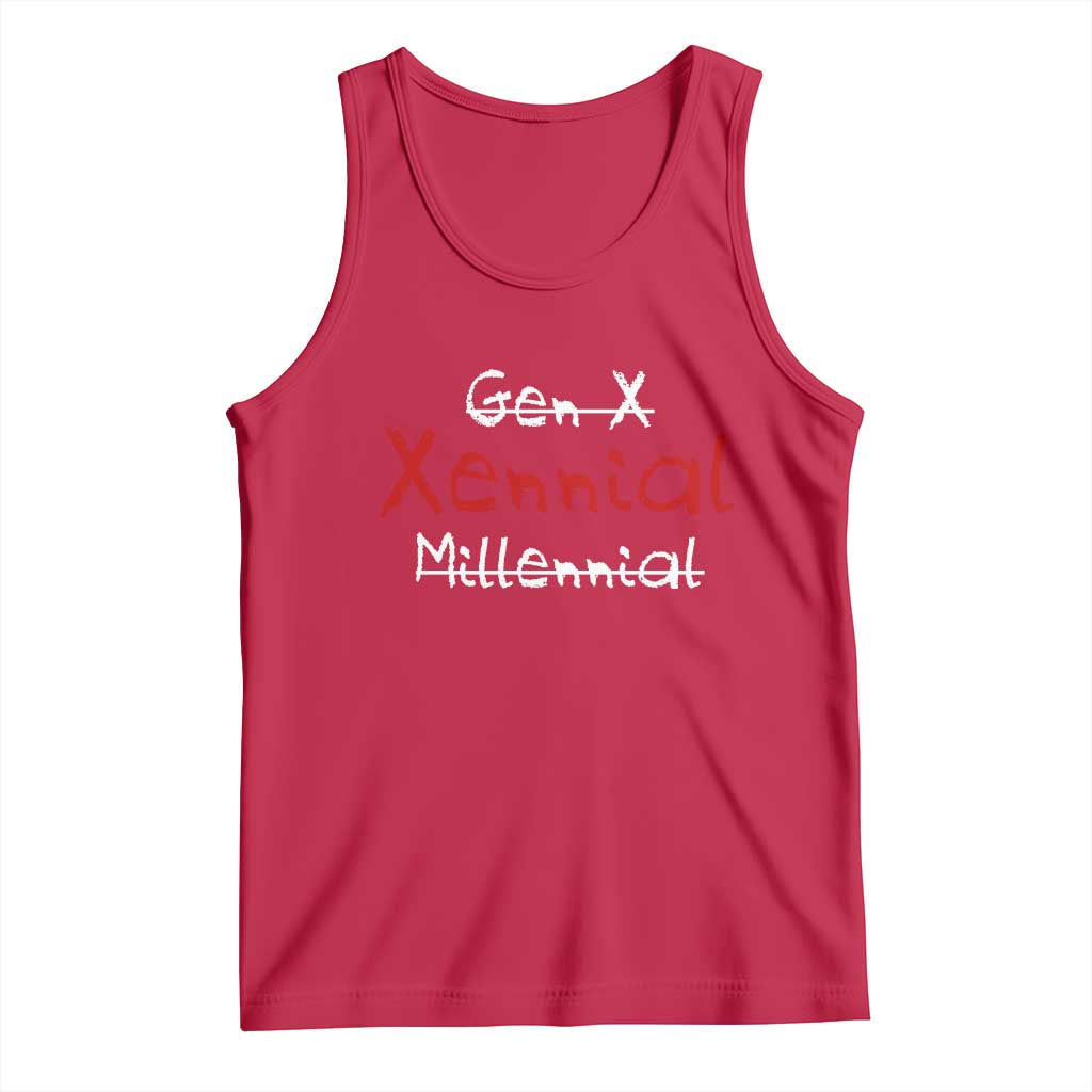 Gen X Xennial Millennial Tank Top Micro Generation Retro Typography Graphic