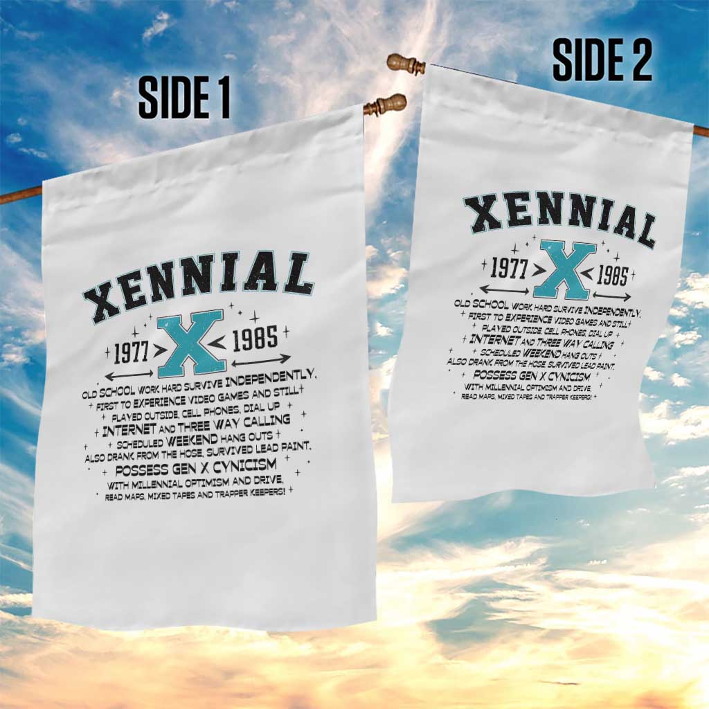 Xennial Definition 1977 to 1985 Garden Flag Vintage Dictionary Style Graphic