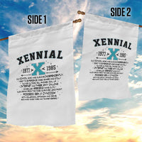 Xennial Definition 1977 to 1985 Garden Flag Vintage Dictionary Style Graphic