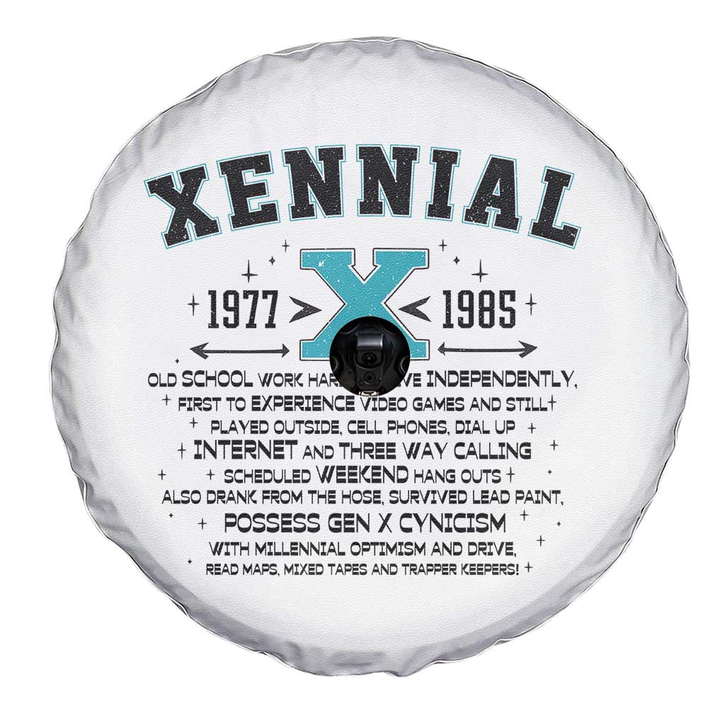 Xennial Definition 1977 to 1985 Spare Tire Cover Vintage Dictionary Style Graphic