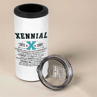 Xennial Definition 1977 to 1985 4 in 1 Can Cooler Tumbler Vintage Dictionary Style Graphic