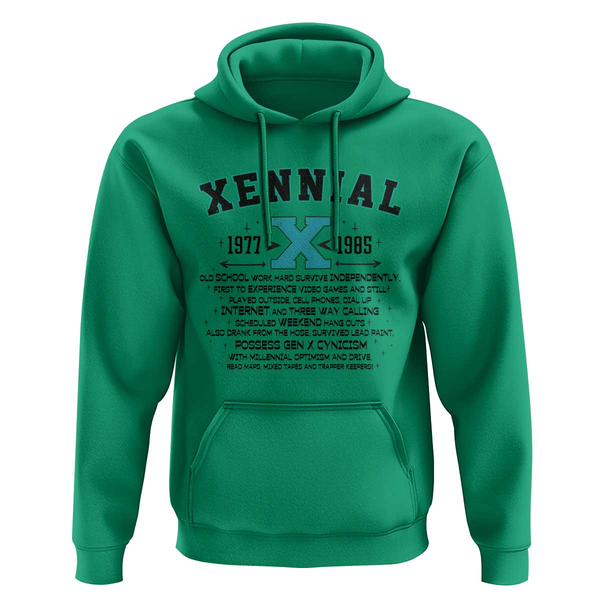 Xennial Definition 1977 to 1985 Hoodie Vintage Dictionary Style Graphic
