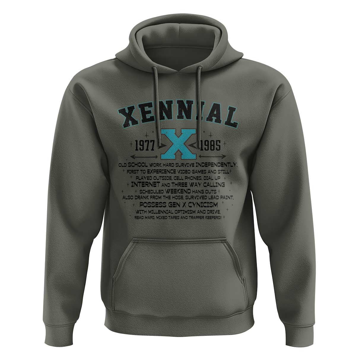 Xennial Definition 1977 to 1985 Hoodie Vintage Dictionary Style Graphic