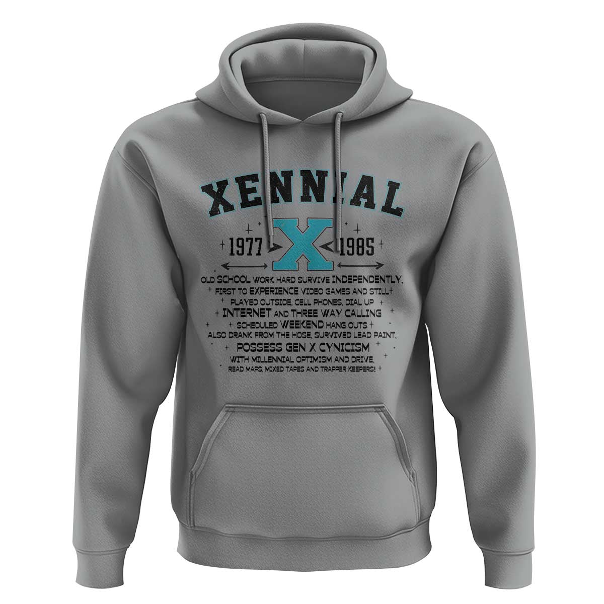 Xennial Definition 1977 to 1985 Hoodie Vintage Dictionary Style Graphic