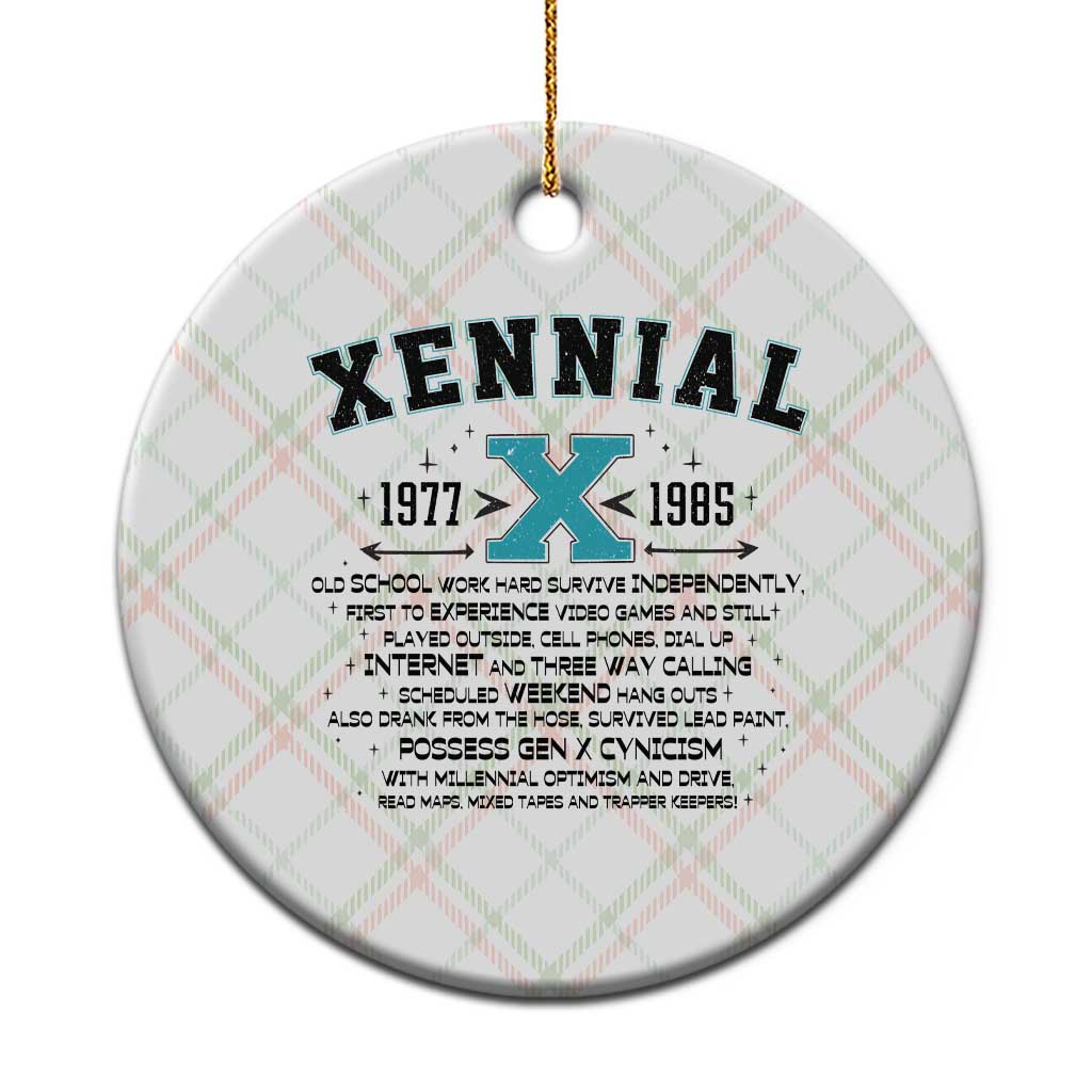 Xennial Definition 1977 to 1985 Ceramic Ornament Vintage Dictionary Style Graphic