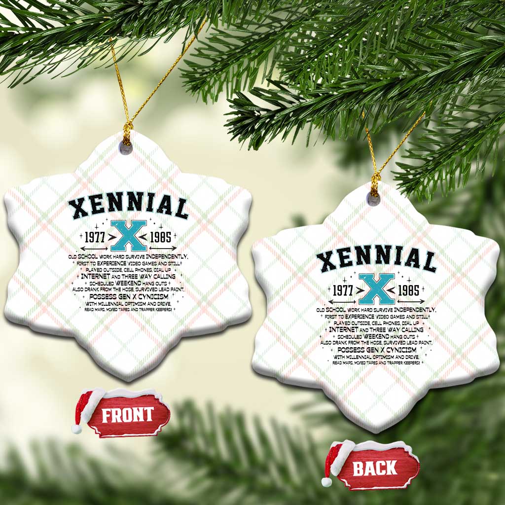 Xennial Definition 1977 to 1985 Ceramic Ornament Vintage Dictionary Style Graphic