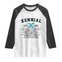 Xennial Definition 1977 to 1985 Raglan Shirt Vintage Dictionary Style Graphic
