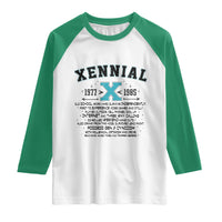 Xennial Definition 1977 to 1985 Raglan Shirt Vintage Dictionary Style Graphic