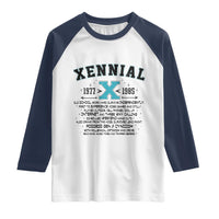 Xennial Definition 1977 to 1985 Raglan Shirt Vintage Dictionary Style Graphic