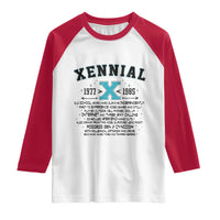 Xennial Definition 1977 to 1985 Raglan Shirt Vintage Dictionary Style Graphic