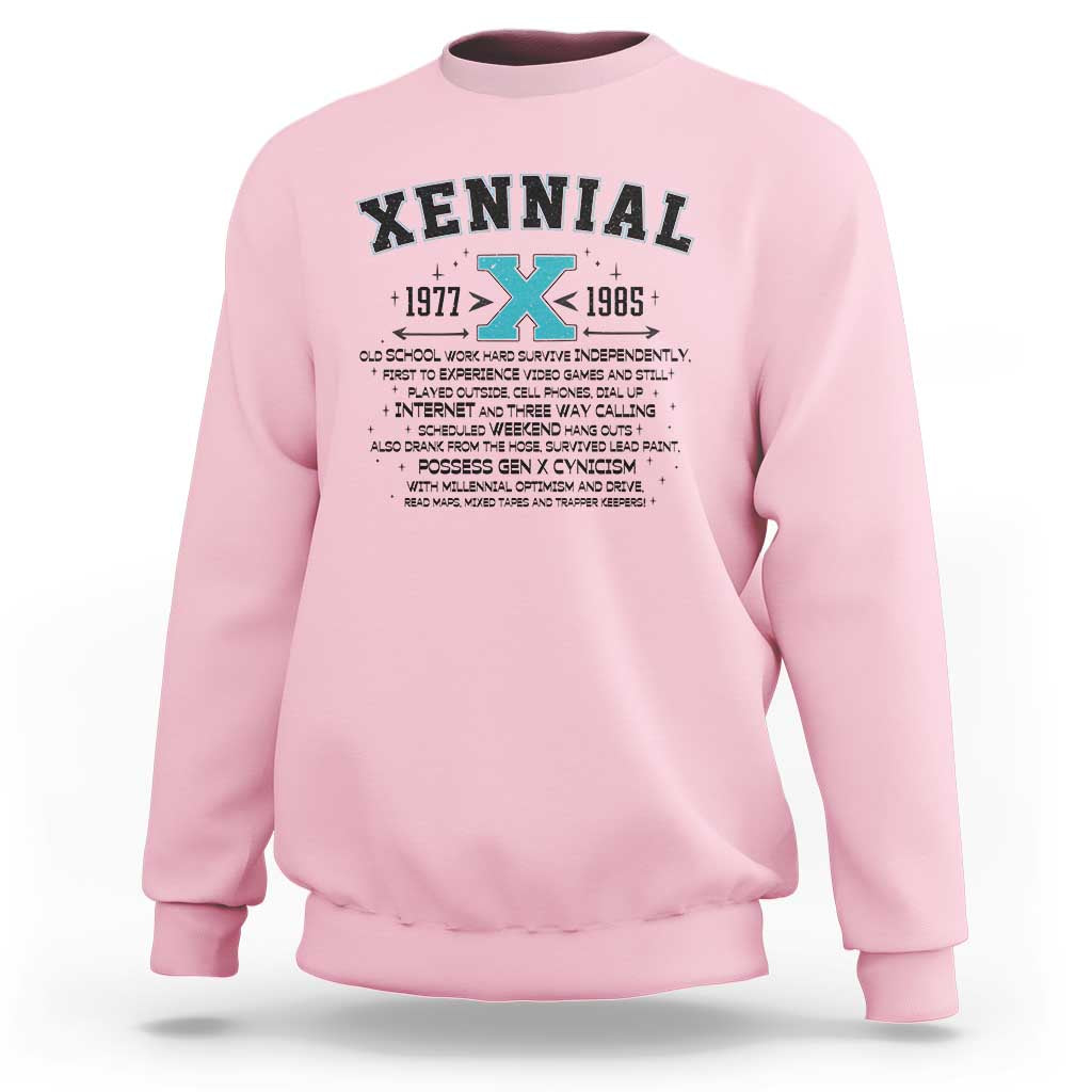 Xennial Definition 1977 to 1985 Sweatshirt Vintage Dictionary Style Graphic