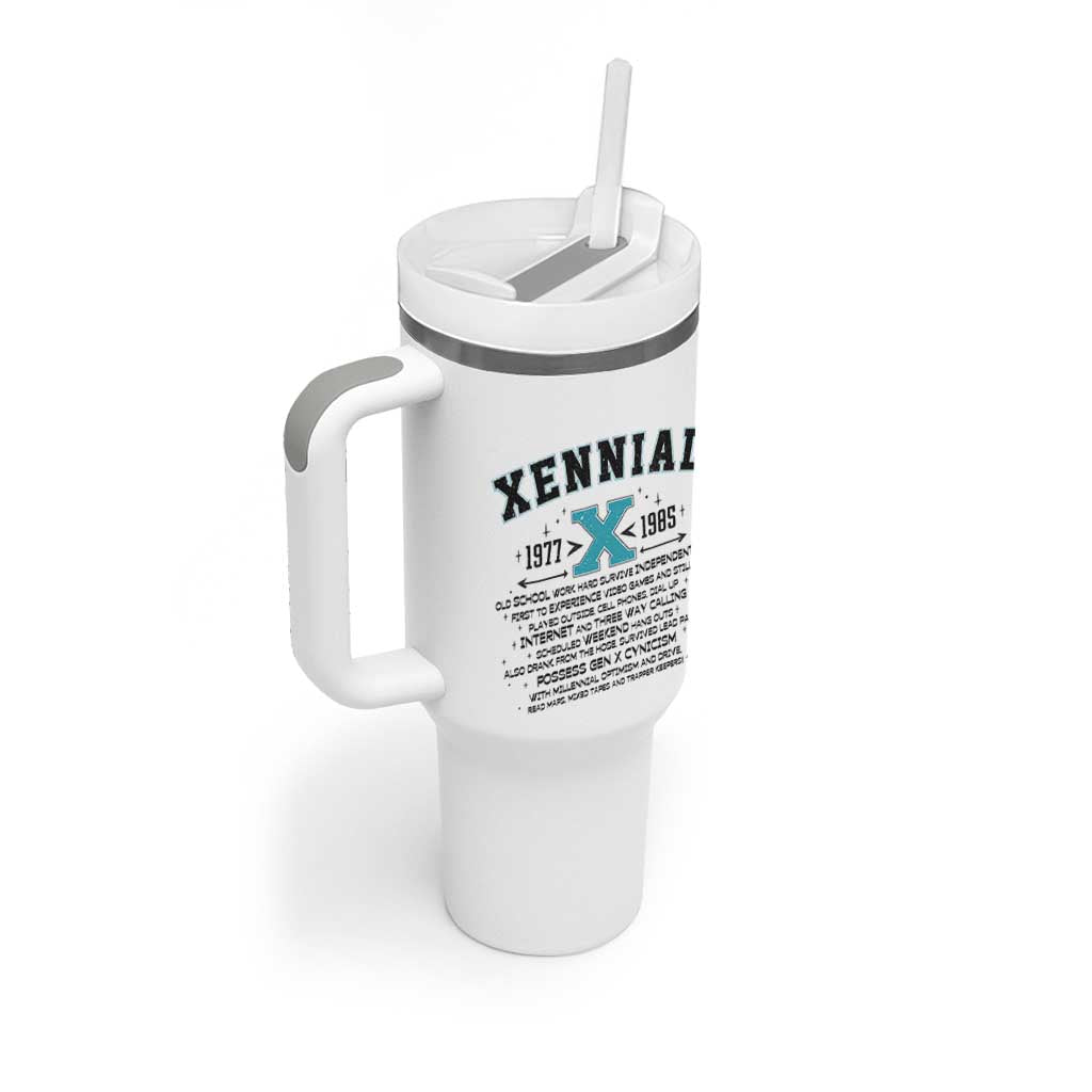 Xennial Definition 1977 to 1985 Tumbler With Handle Vintage Dictionary Style Graphic