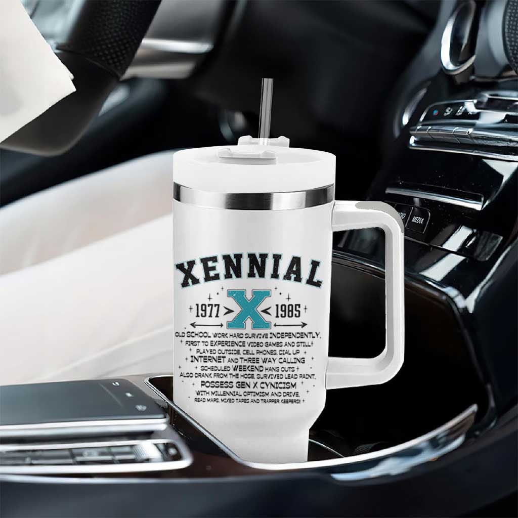 Xennial Definition 1977 to 1985 Tumbler With Handle Vintage Dictionary Style Graphic